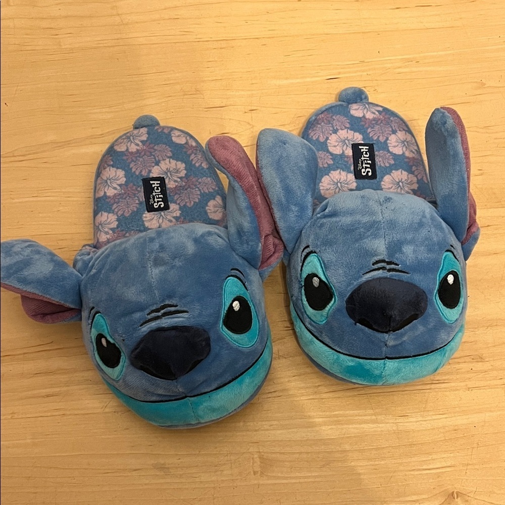 Disney Stitch Plush Blue Slippers